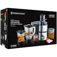 Westpoint WF-1844 Professional Juice Master with Blender Grinder & Mincer 4 In 1 With Official Warranty