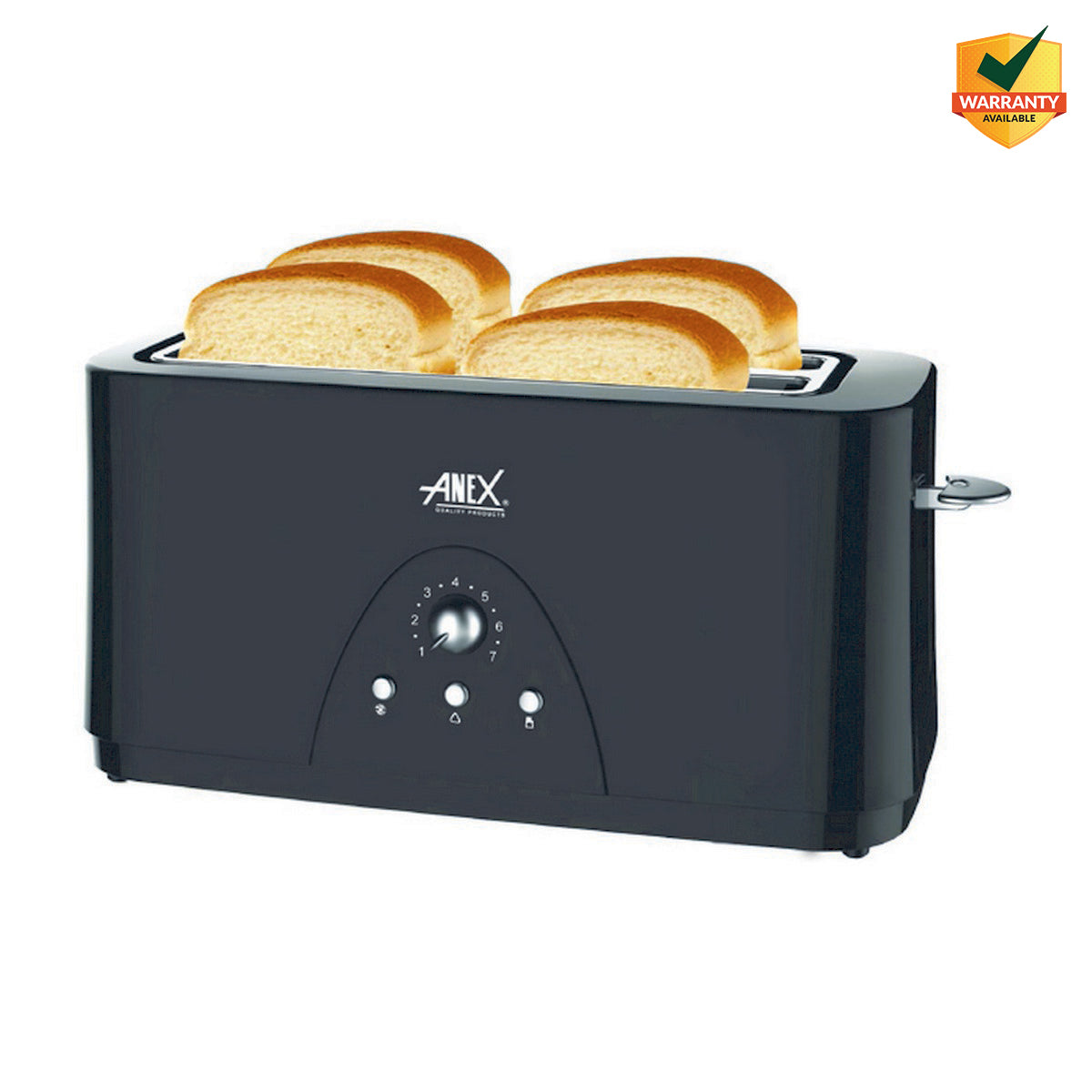 Anex AG-3020 Deluxe 4 Slice Toaster With Official Warranty