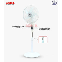 Sogo JPN-623 Dc (12v) Solar Floor Fan