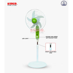 Sogo JPN-626 Dc (12v) Solar Floor Fan