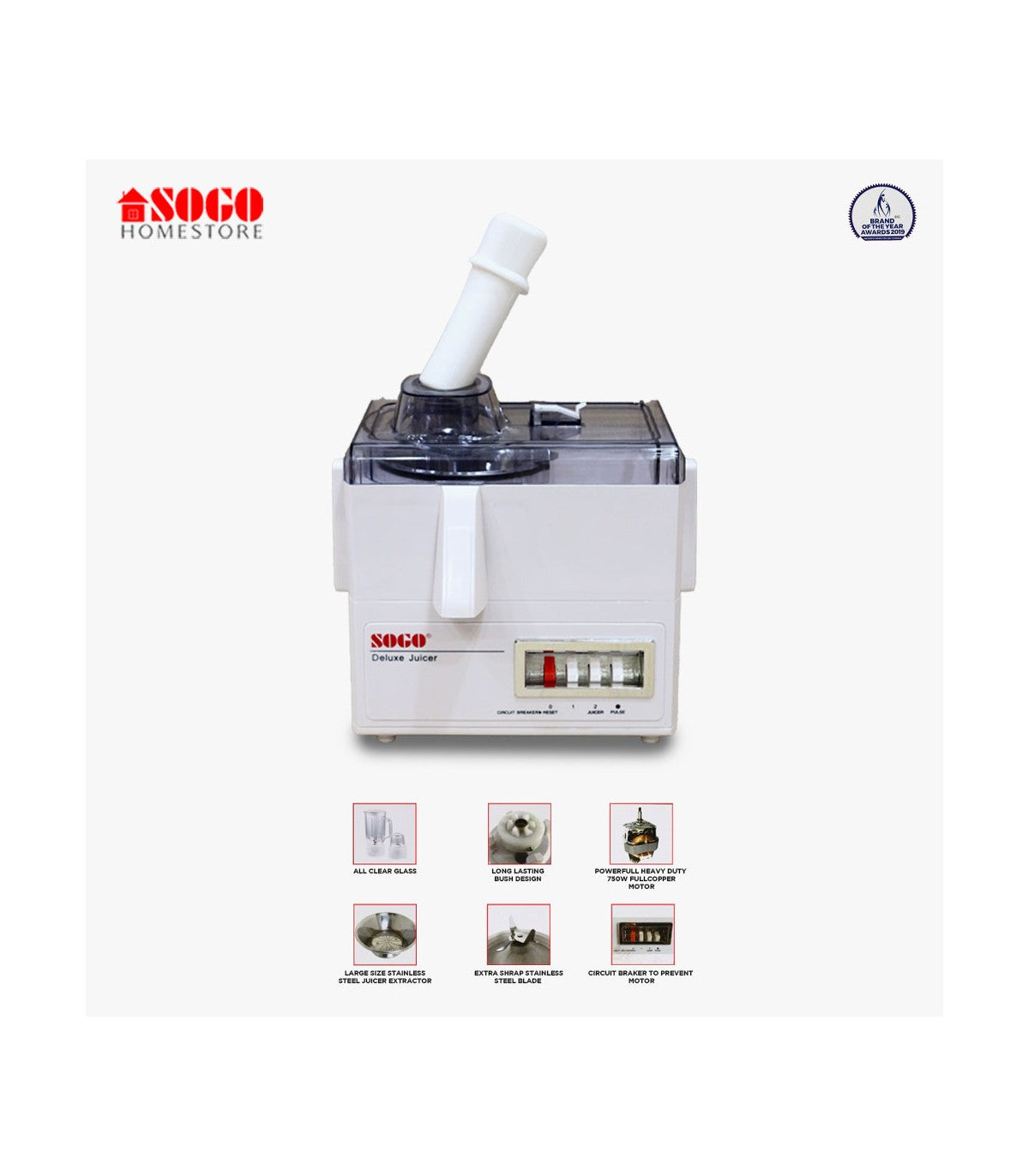 Sogo JPN-520 Deluxe Hard Fruit Juicer